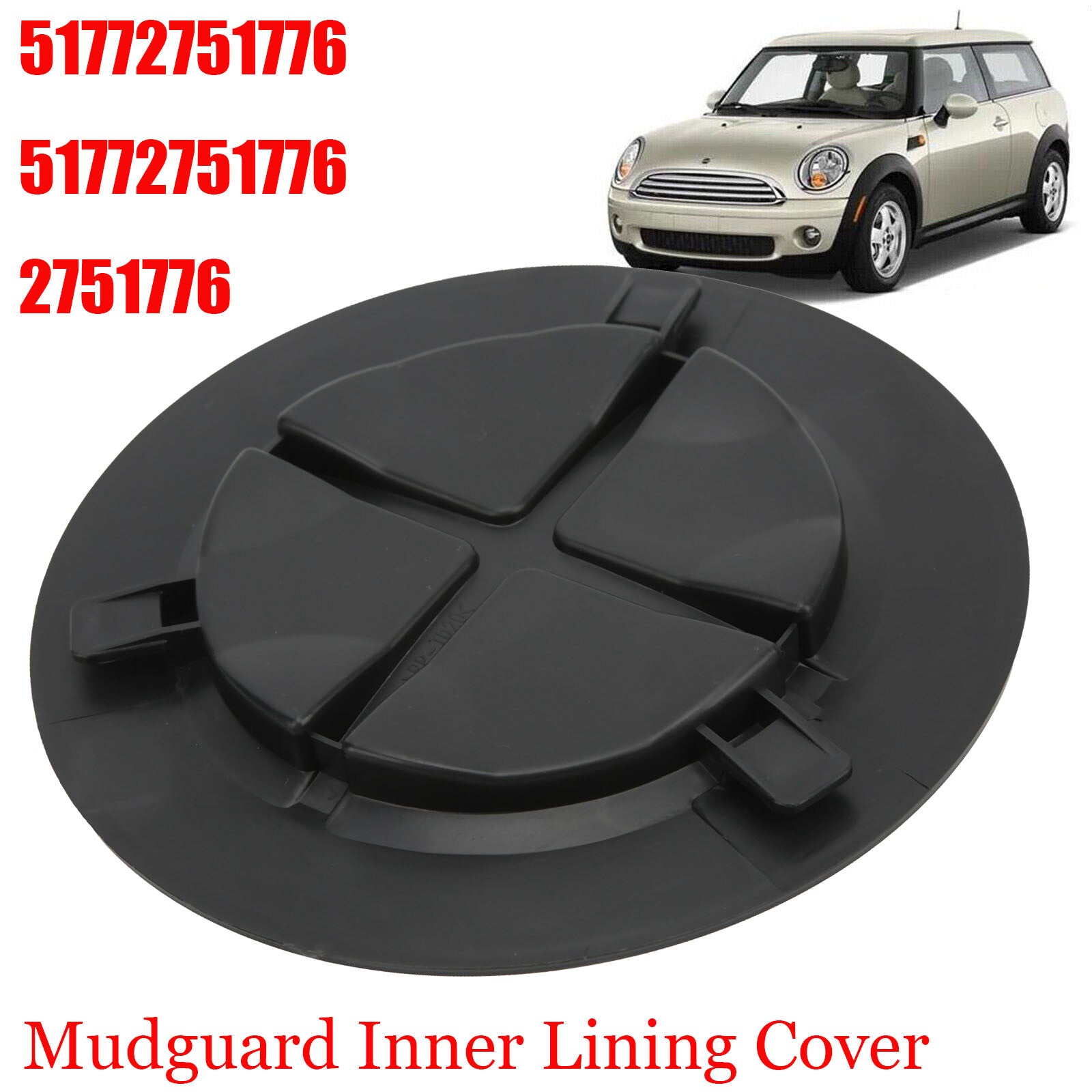 Wheel Mudguard Cover Inner Lining Bulb Cap Front for Mini Cooper R55 R56 R57 R58
