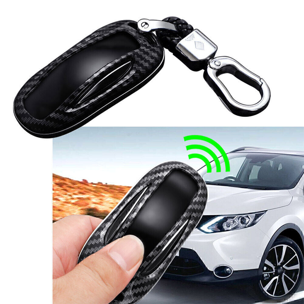 Car for smart keychain case cover accessory suitable for Tesla Model X carbon fiber