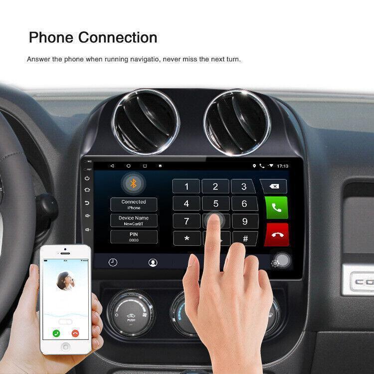 Car Android Stereo Radio GPS WiFi CarPlay 2+32GB for Jeep Compass Patriot 10-16