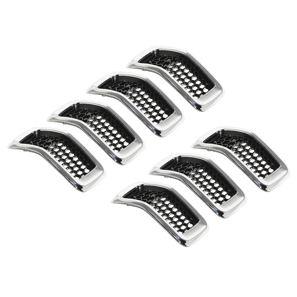 7-piece ABS chrome front grille cover for Jeep Cherokee 2014-2018