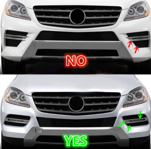 Front Left side Bumper LateralChrome Grill light for Benz ML250 ML350 2012-15