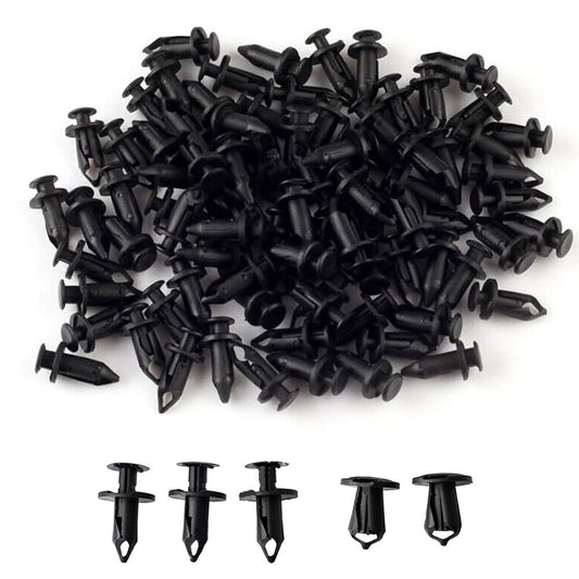 100pcs Plastic Mixed Fairing Body Trim Panel Fastener-Clips Plug-Kit/Durable