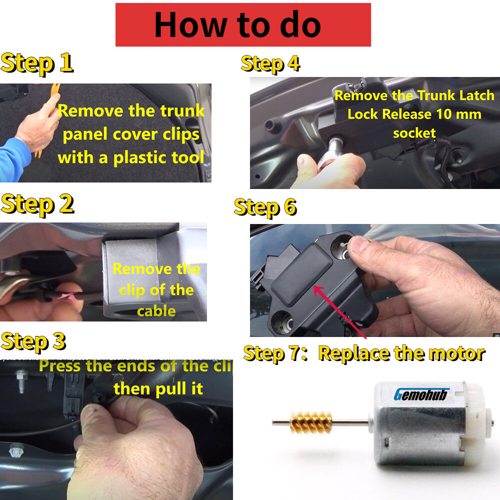 Electric Trunk Lock Latch Motor for 2015-2018 for Hyundai Santa Fe Sport 2.0L 2.4L