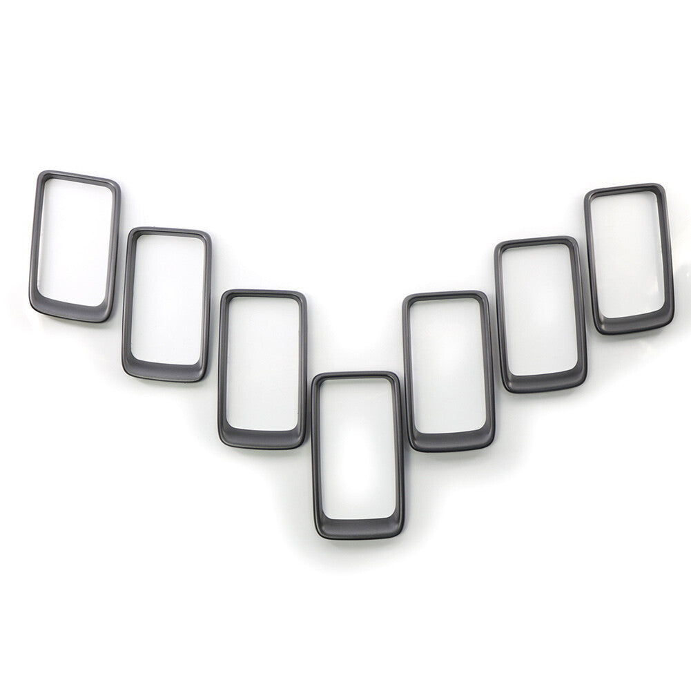 7x Front Bumper Center Mesh Grille Cover Trim for Jeep Grand Cherokee 2014-2016