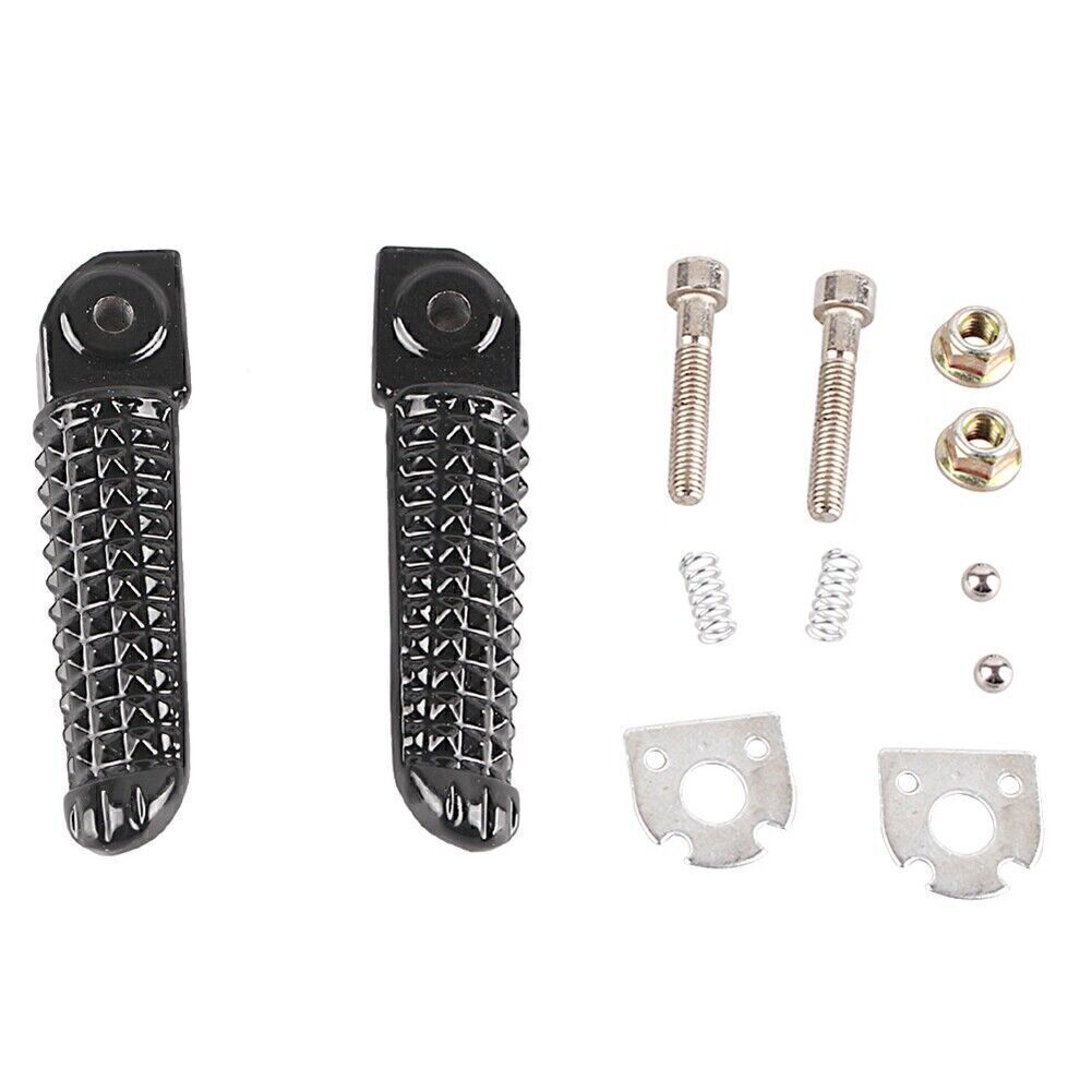 for Yamaha YZF R1 2002-2012 R6 2x Black Rear Passenger Foot Pegs Footrests