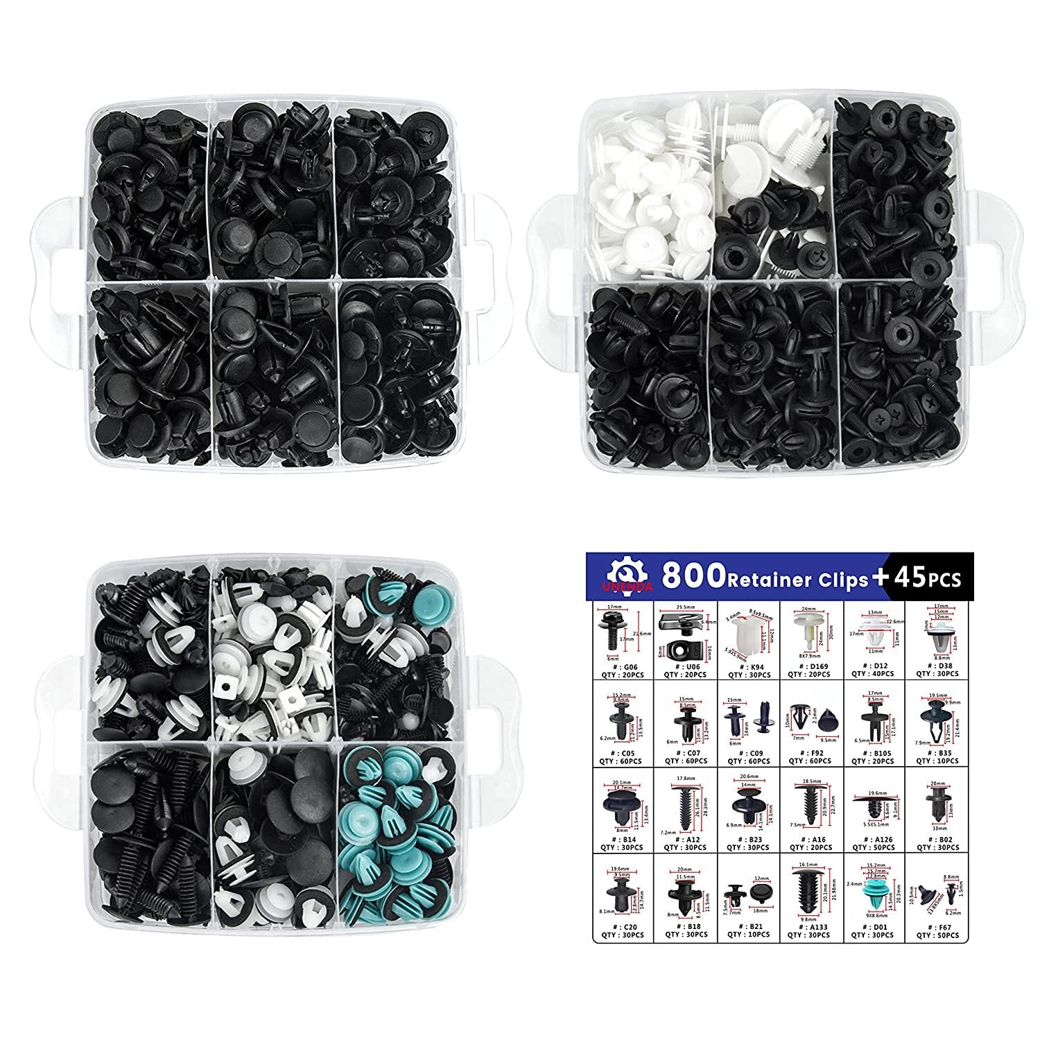 1000-piece pack of car door clips suitable for Ford , GM, for Toyota , for Honda
