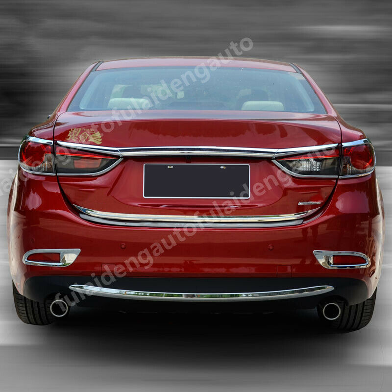 for Mazda 6 Atenza 2017-2018 Rear Trunk Lid Tailgate Molding Strip Chrome Steel