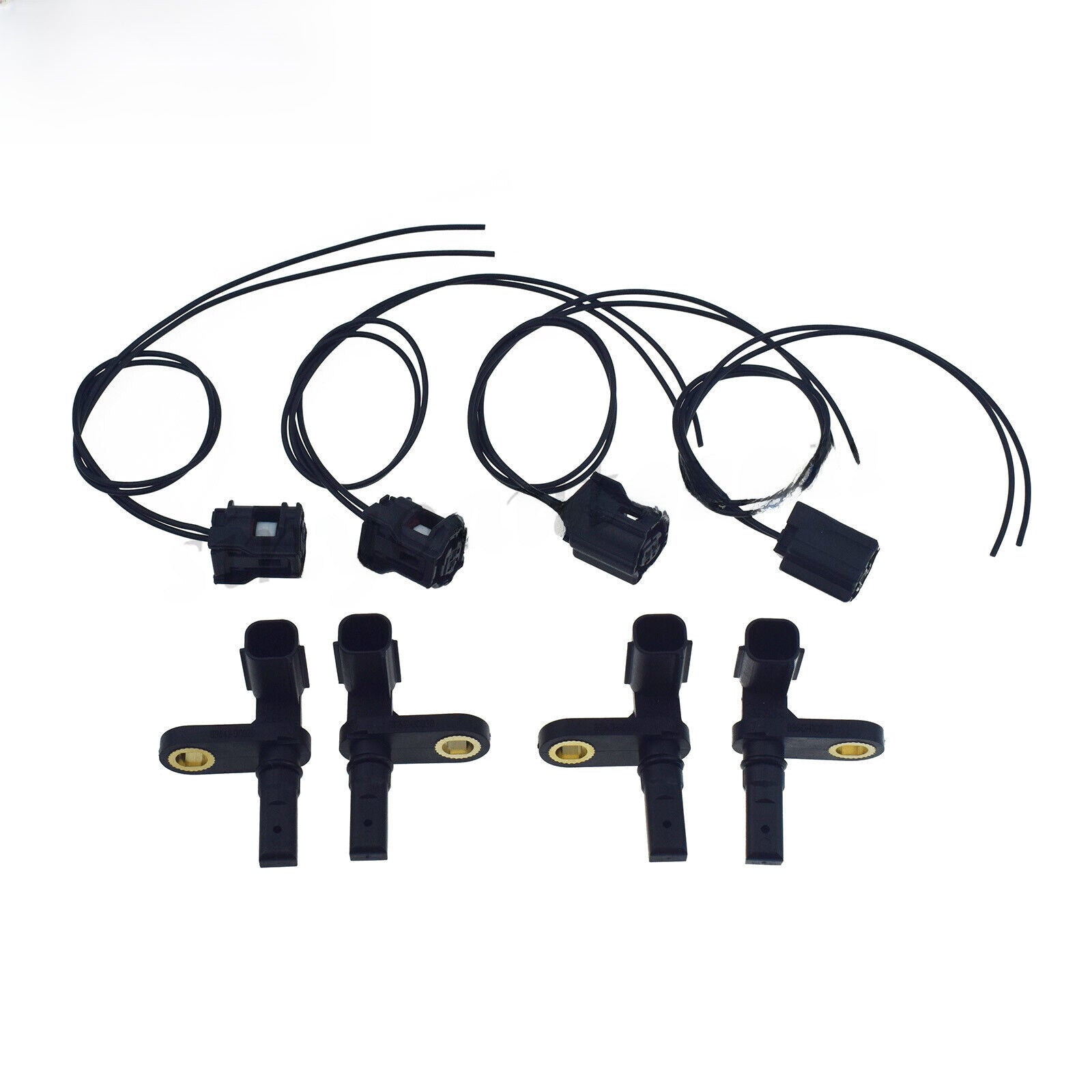 For 07-17 for Toyota Sequoia Tundra Front Rear LH RH ABS Wheel Speed Sensor +4x Plug