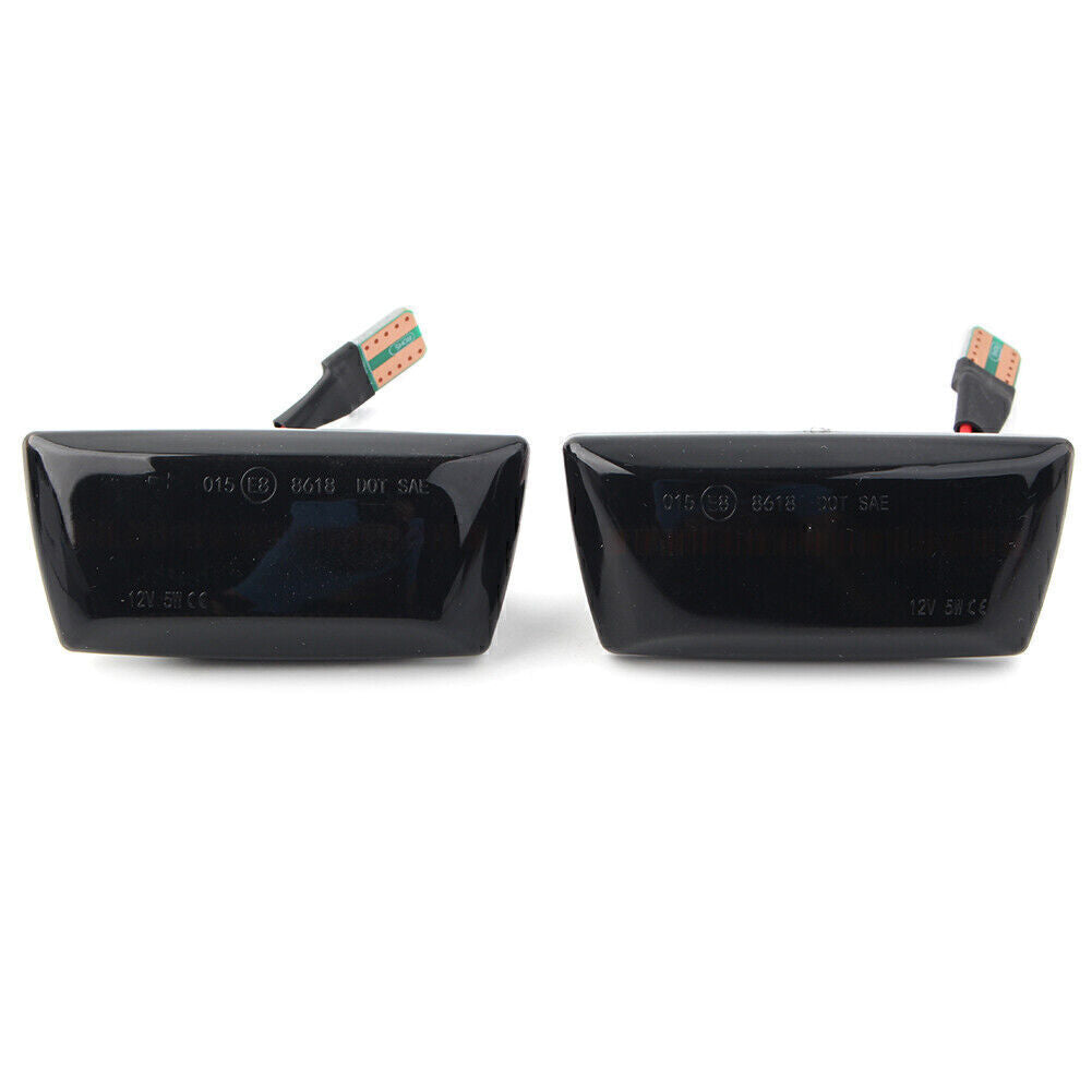2PCS Dynamic LED Side Marker Light Black Shell for Opel Astra H MK5 Zafira B MK2