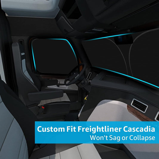 for Freightliner Semi-Truck Windshield Side Windows Sun Shade UV Block Cover