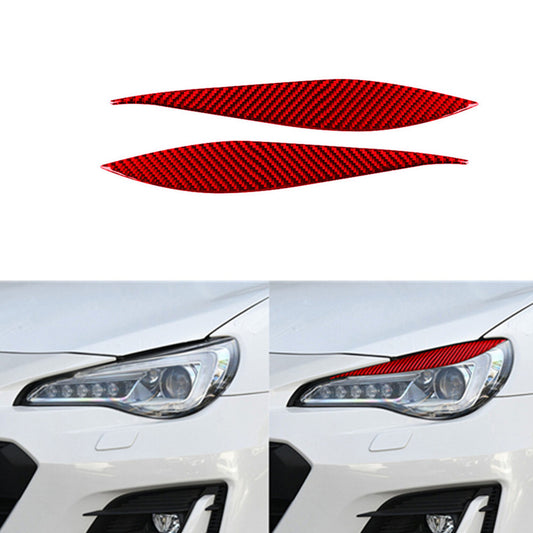 Red Carbon Fiber Headlight Eyebrows Cover for Toyota 86 for Subaru BRZ 2016-2020