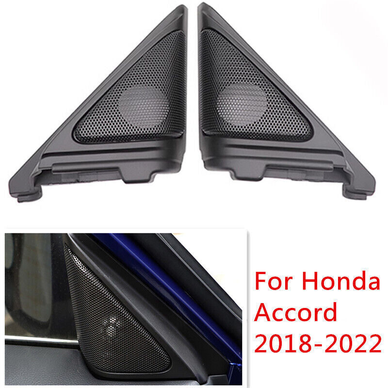 LR Front Door Tweeter Speaker Cover Door Triangle Trim for Honda Accord 2018-20