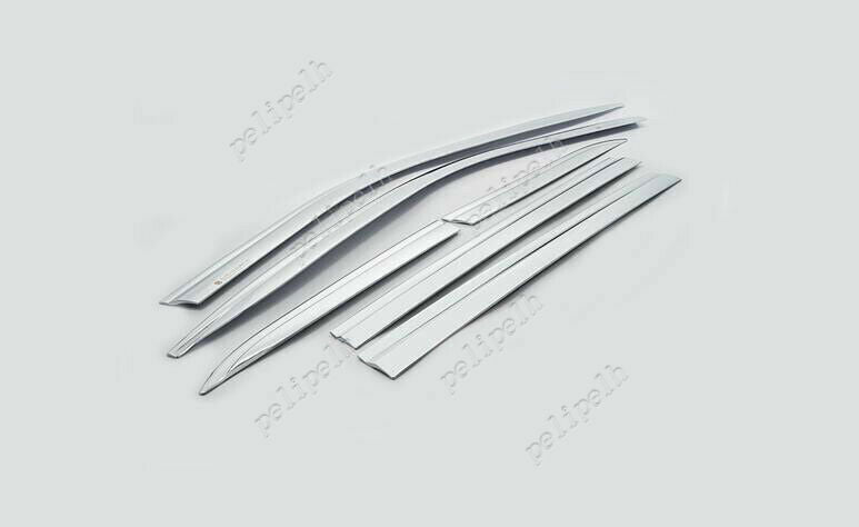 for Jeep Compass 2018-2024 Chrome Window Wind Visors Rain Guard Vent Deflectors