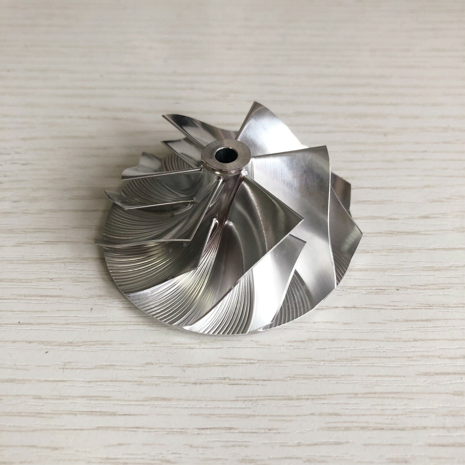 TD04HL Reverse 47.10/63.40 mm 6+6 Blade Turbine Milling/Burnt Compressor Wheel