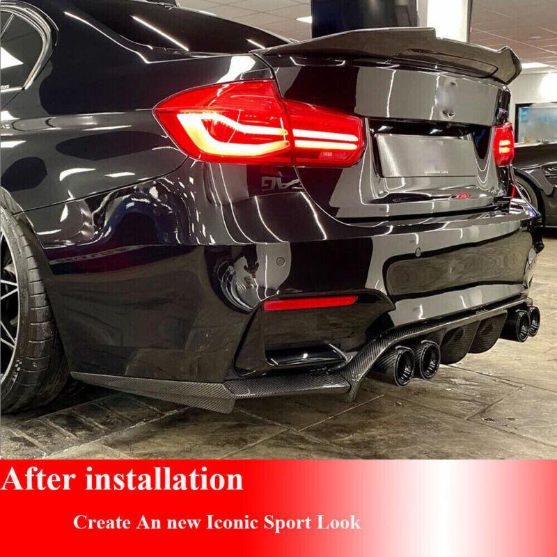 Suitable for BMW F80 M3 F82 F83 M4 2015 - 20 carbon fiber rear bumper side extension angles
