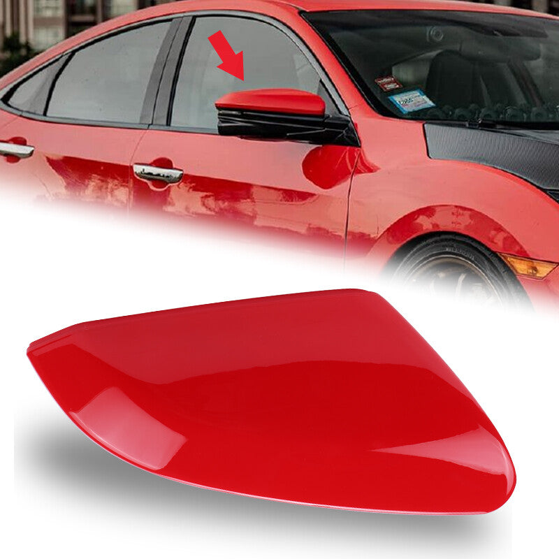 Rearview Mirror Cap Cover Right Passenger Side Red Fit for HONDA for CIVIC 2016-2021