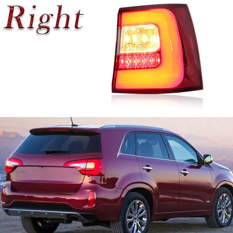 Right LED rear taillight, brake light, and stop light are applicable to for Kia Sorento 2013, 2014, and 2015 models.
