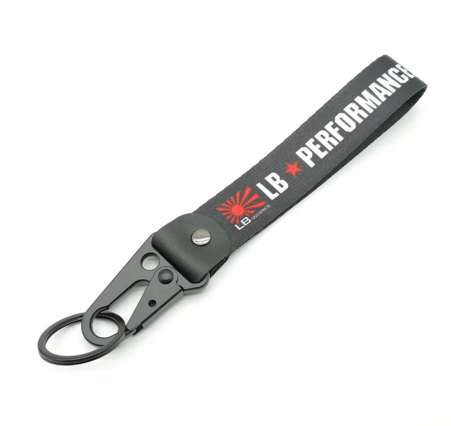 Car keychain/key ring with lanyard - LB performance suitable for Nissan .