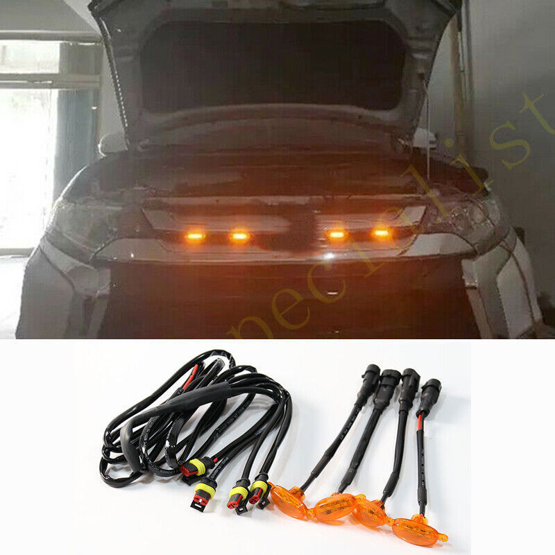 For Outlander Sport 2016-24 yellow Style Front Grill LED Marker Light Kit