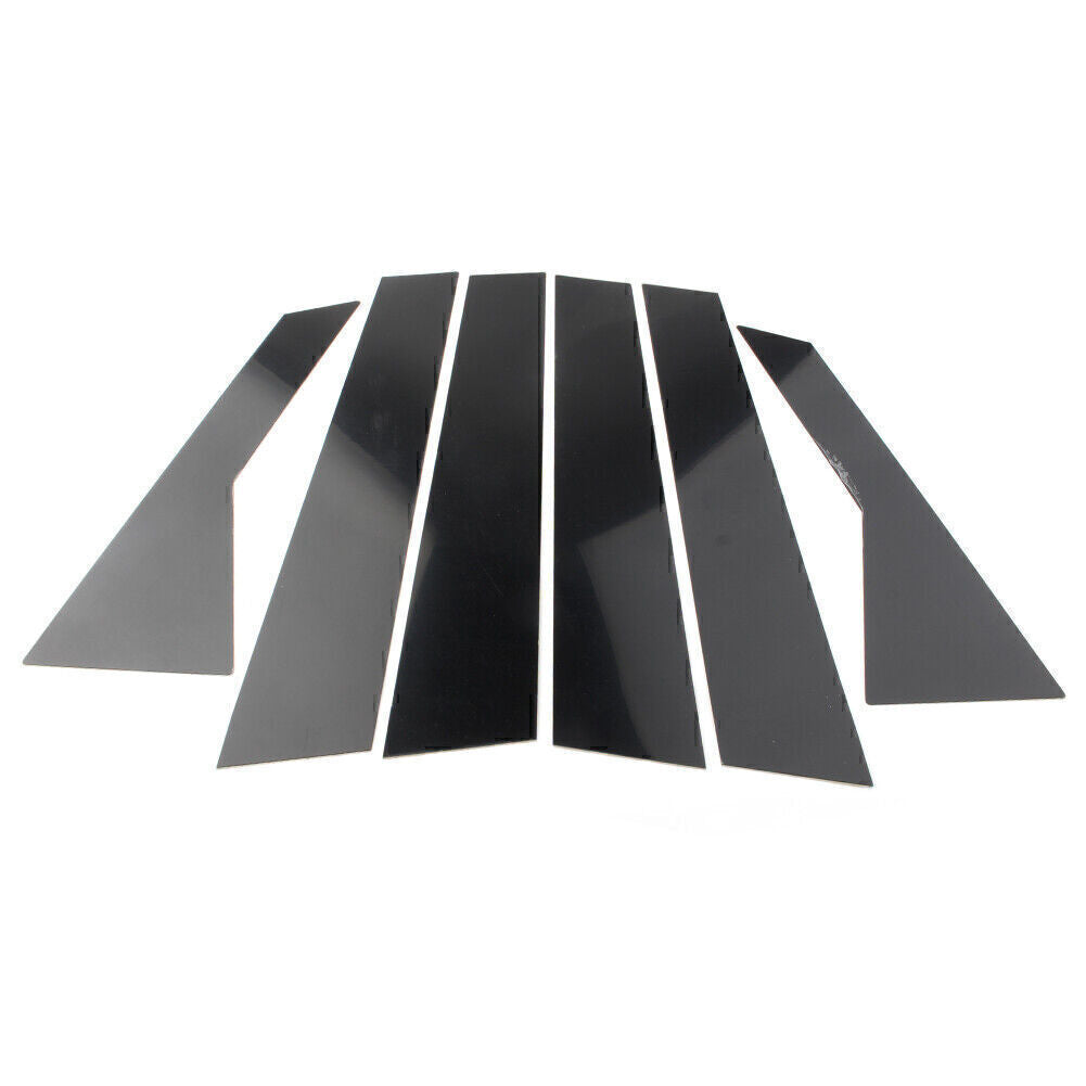 Fit for VW for Jetta 2019-2021 2020 Door Trim Pillar Posts 6x Set Piano Cover Black