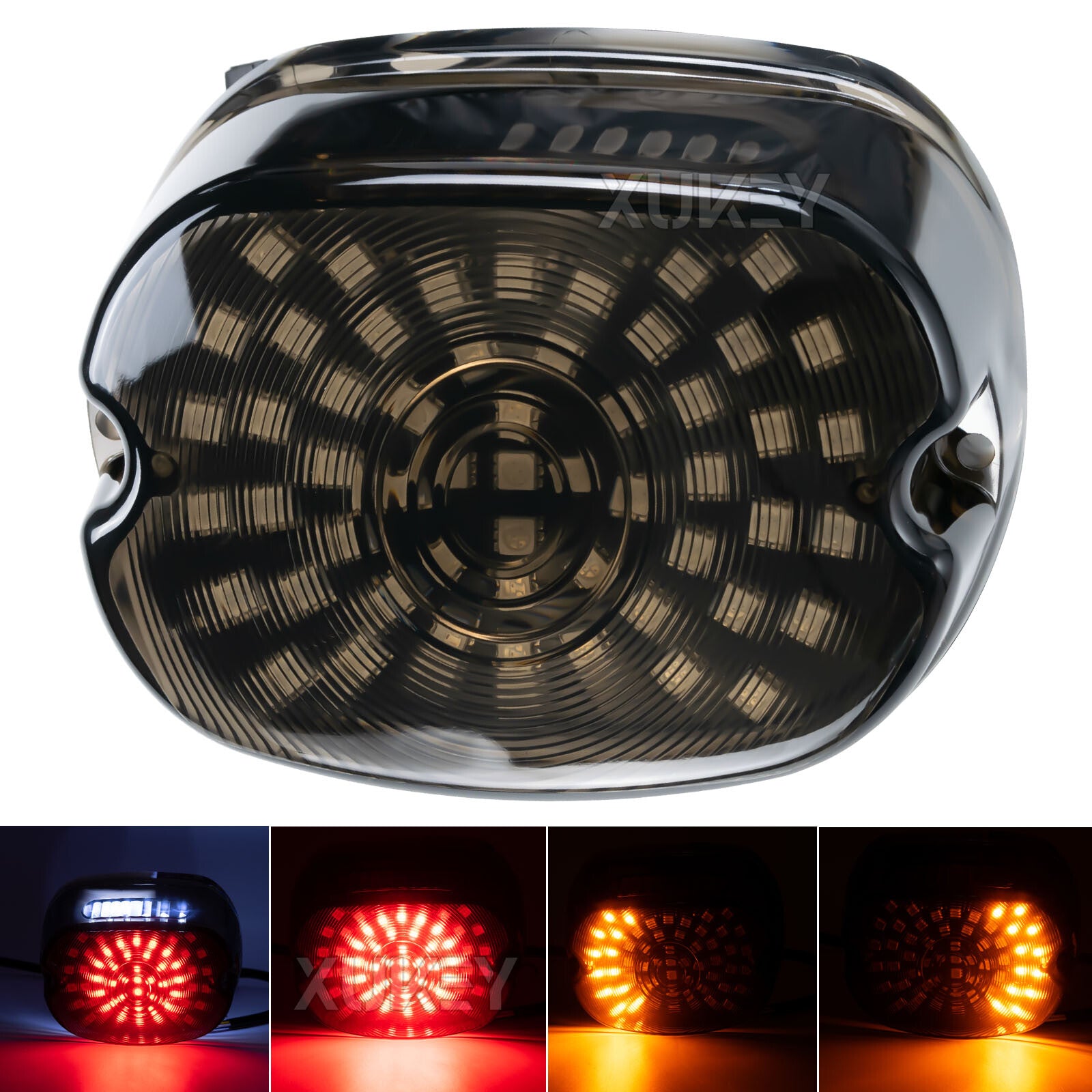 Smoked Motorcycle Rear Tail Brake Running Light for Harley Road King Electra FXR