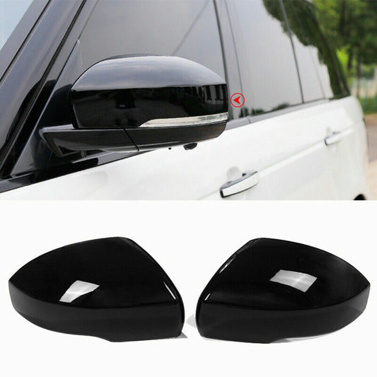 2P Glossy Black Rearview Mirror Cover Replace for Range Rover HSE L405 2013-2021