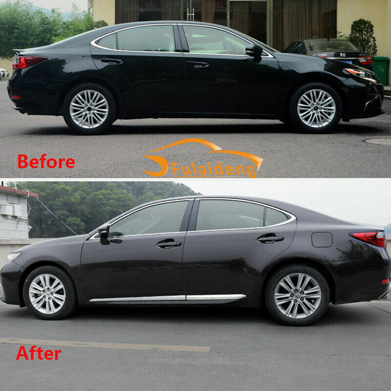 for LEXUS ES200/250/300h/350 2013-17 3D Chrome Side Door Body Molding Cover Trim