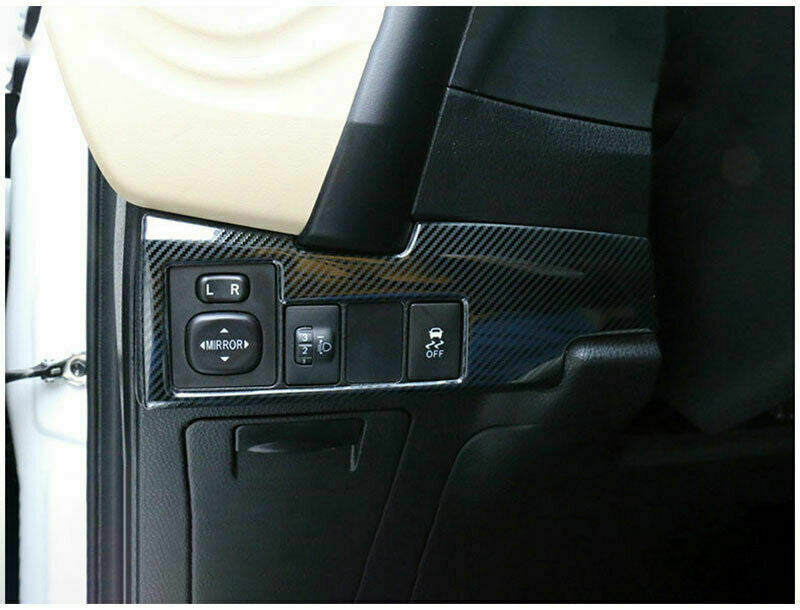 for Toyota for Corolla 2014-2018 Carbon Fiber 1X Headlight Switch Button Panel Trim