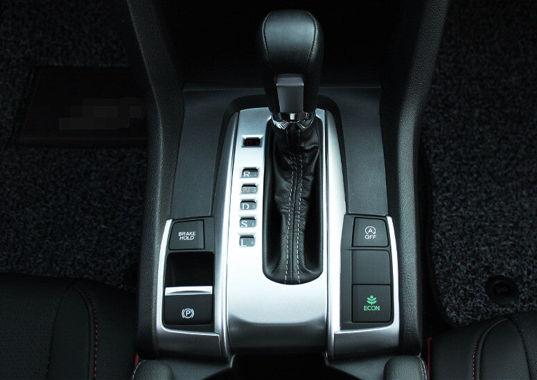 Console Gear Shift Frame Cover Trim for Honda for Civic 10th 2016-2021 Silver Matte