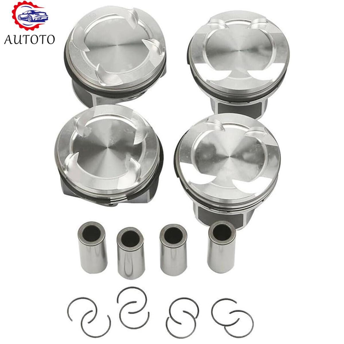 4Pcs Pistons  Rings Set 11258638450 Fits for 330i 430i F30 F32 Aftermarket Part