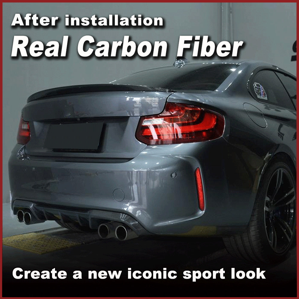 Fit for BMW M2 F87 F22 228i Coupe REAL Carbon Rear Trunk Boot Wing Spoiler Lip
