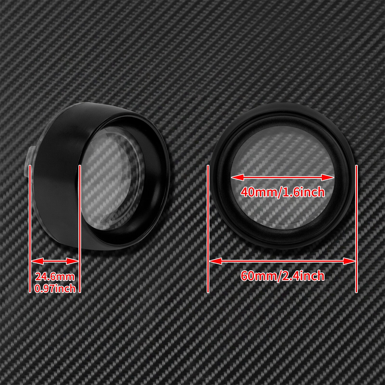 Gloss Clear Trim Ring Bullet Turn Signal Lens Cover Fit for Harley Softail Dyna