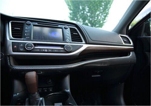 Strip Trim Console Dashboard Carbon Fiber Style for Toyota Highlander 2014-2019