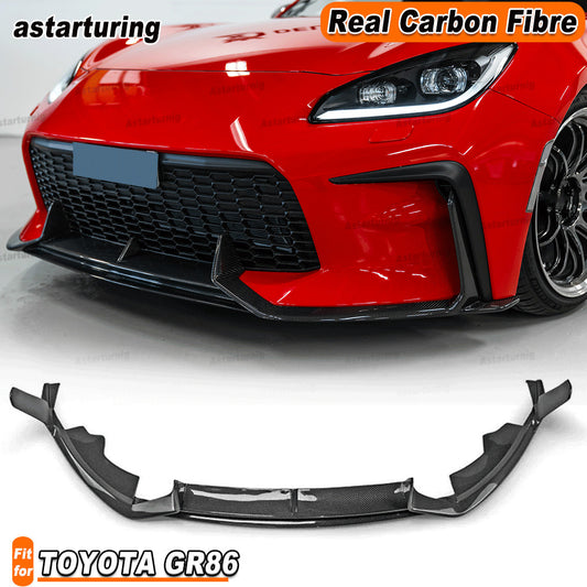 for TOYOTA GR86 BRZ 2022-24 REAL Carbon Fiber Front Bumper Lip Spoiler Splitter