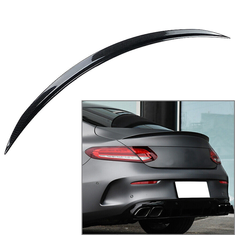 Tail Wing Rear Trunk Spoiler Carbon for Mercedes-Benz C-Class Coupe C205 2015-21