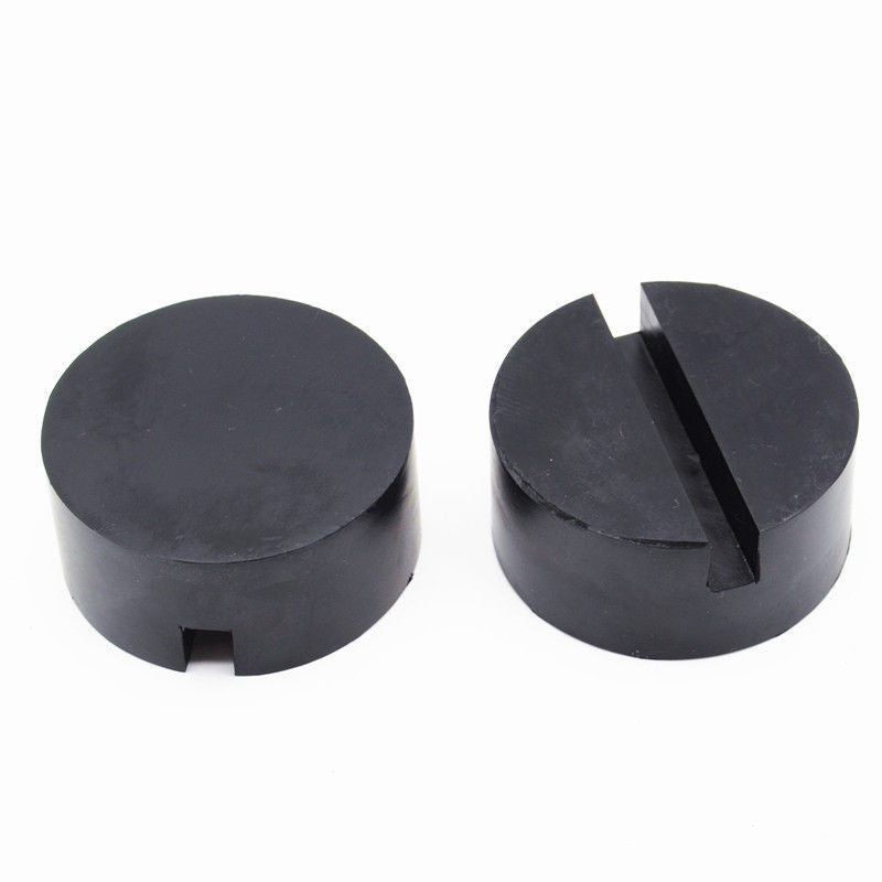2pcs Car Floor Hydraulic Jack Disk Black Pad Adapter for Pinch Weld Side Jackpad