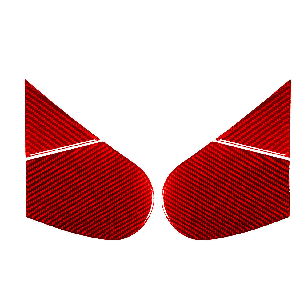 4X Red Carbon Fiber Front Door for Seat W/o Power Cover Trim for Dodge Durango 14-20