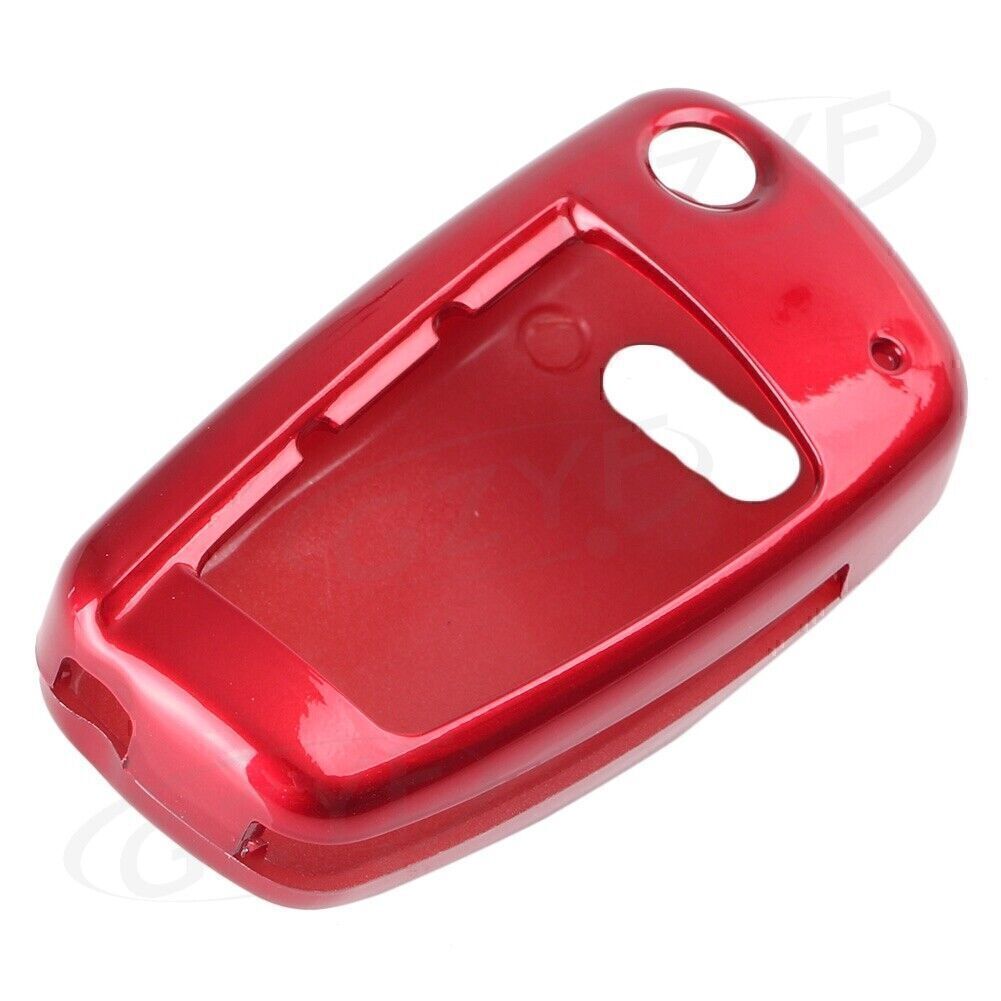 for AUDI A3 A4 Q7 R8 Key Shell Cover Flip Remote Protector Case Fob Gloss Red UK