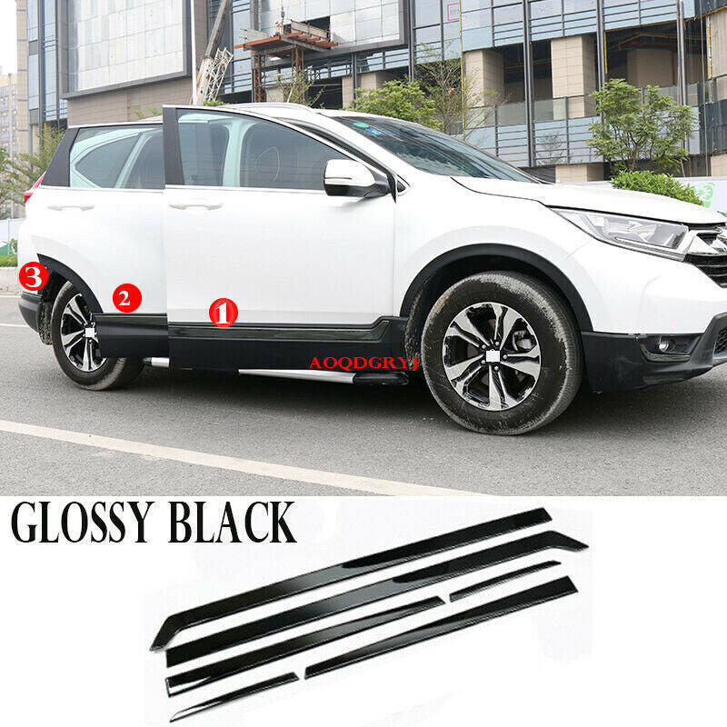 for Honda CRV CR-V 17-22 Black ABS Body Side Overlay Molding Strip Trim Cover 6x