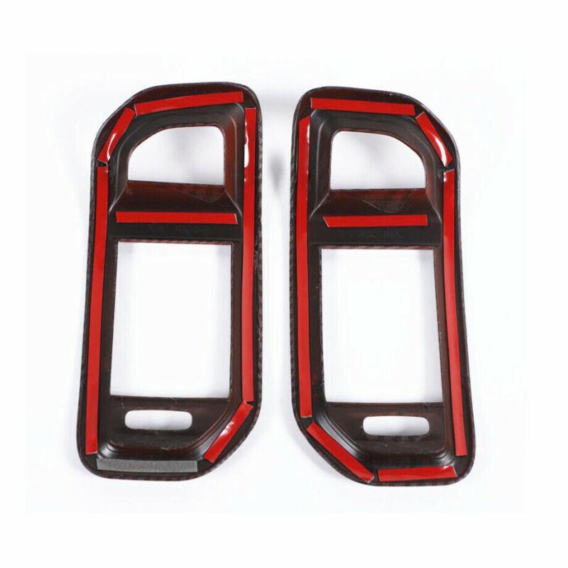 Car for Dodge for Ram 2500 19-21 Red Carbon Interior Side Air Vent Outlet Cover Trim