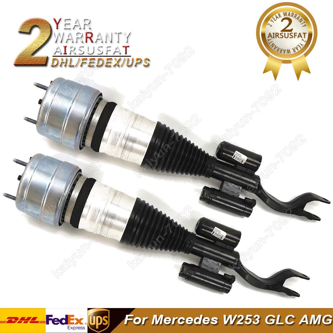 Pair Front Air Suspension Shock Absorbers for Mercedes W253 GLC AMG 2533207200