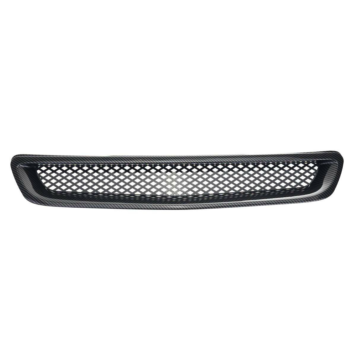 The front grille with a barbecue grille made of carbon fiber is suitable for 1996-2000 for Honda for Civic EK JDM CX DX.