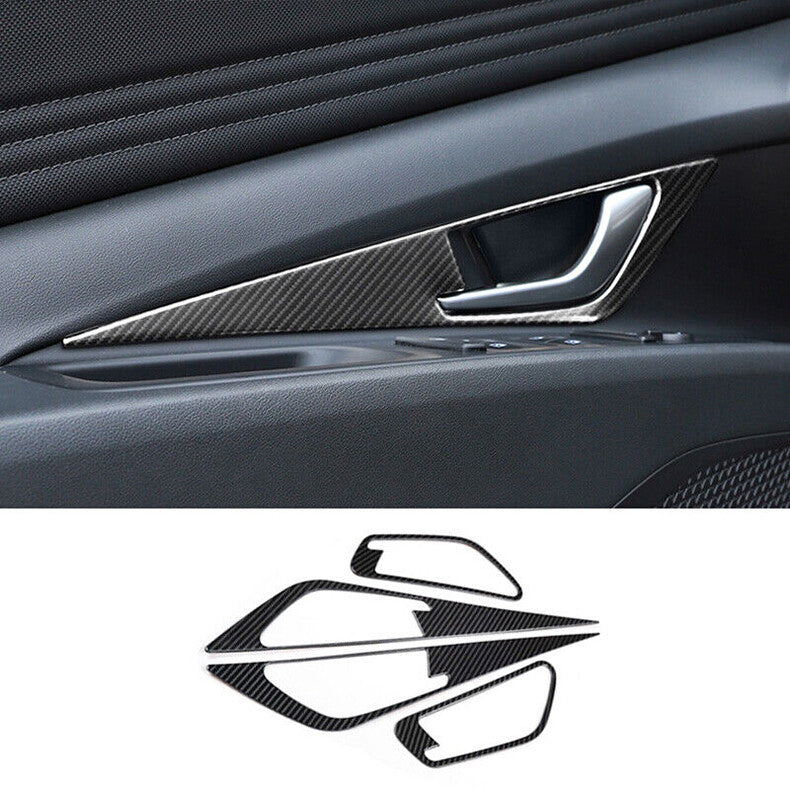 Carbon Fiber Steel Interior Door Handle Cover Trim for Hyundai for Elantra 2021-2023