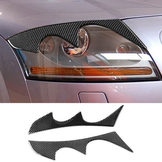 Carbon Fiber Front Headlight Eyelids Eyebrow Cover Fit for Audi TT MK1 1998-2006