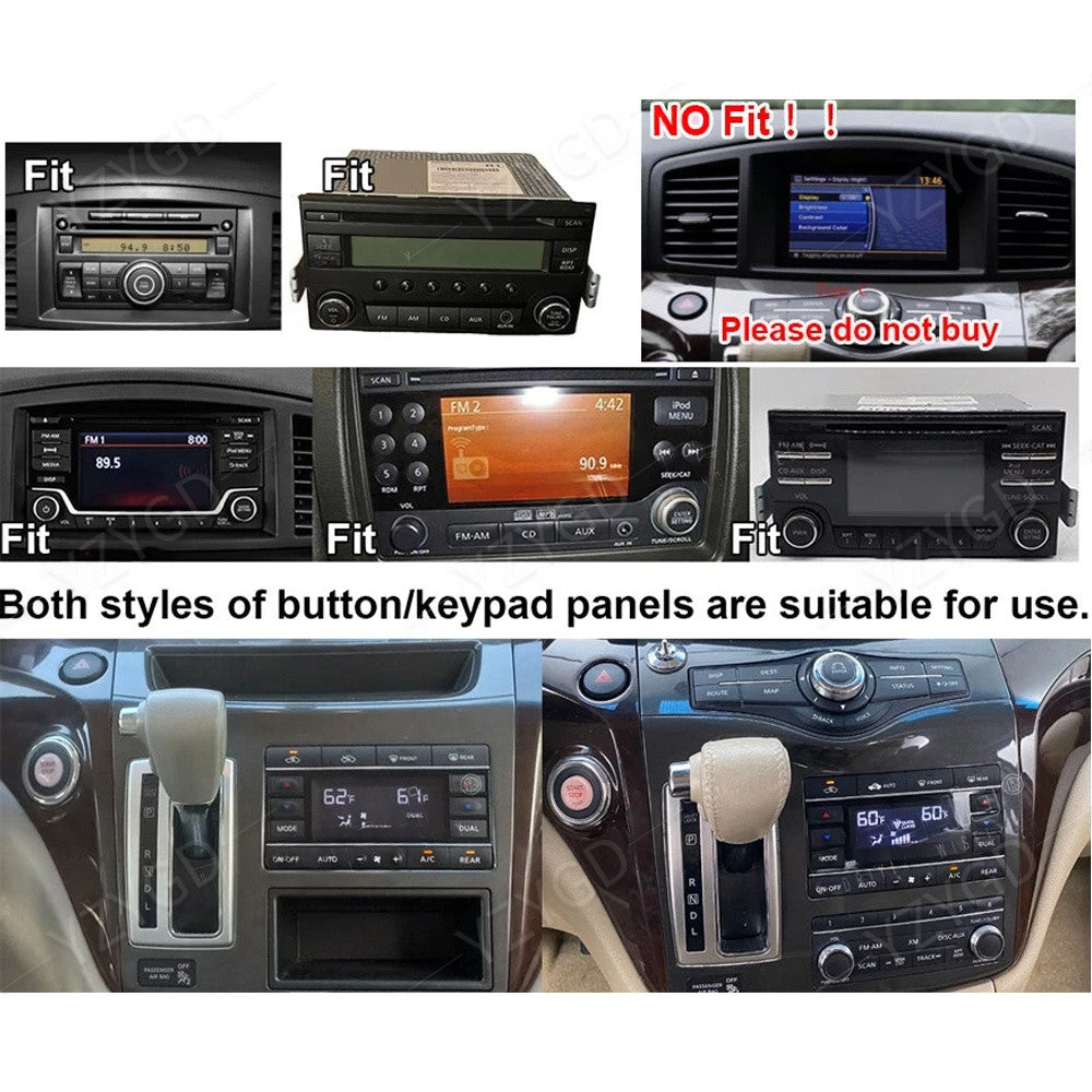 7 for Nissan Quest 2011-2017 Android 14 Apple Carplay Car Stereo Radio GPS WIFI