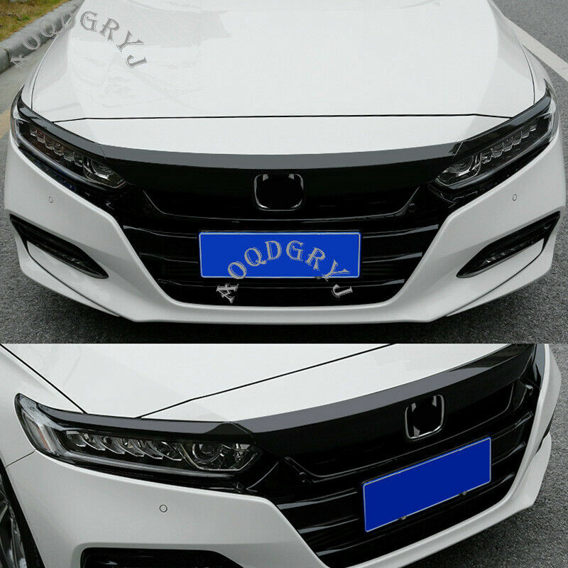 Hood Lid Bonnet Grille Moulding Cover Trim for Honda Accord 18-2020 Glossy Black