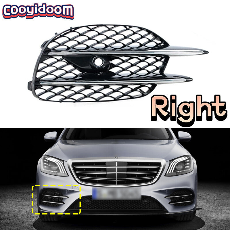 Front fog light protector frame grille right side applicable to for Mercedes-Benz S-Class W222 Sport