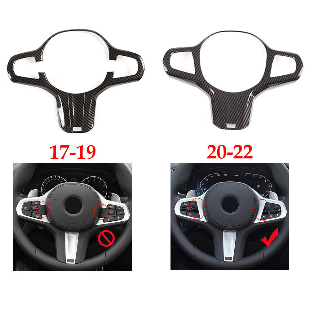 Steering Wheel Cover for BMW 3 5 Series G30 X3 X4 X6 2020+ X5 X7 2019+ABS Carbon