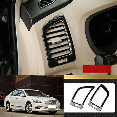 for Nissan Teana Altima 2013-2018 carbon style console air outlet vent cover 2P