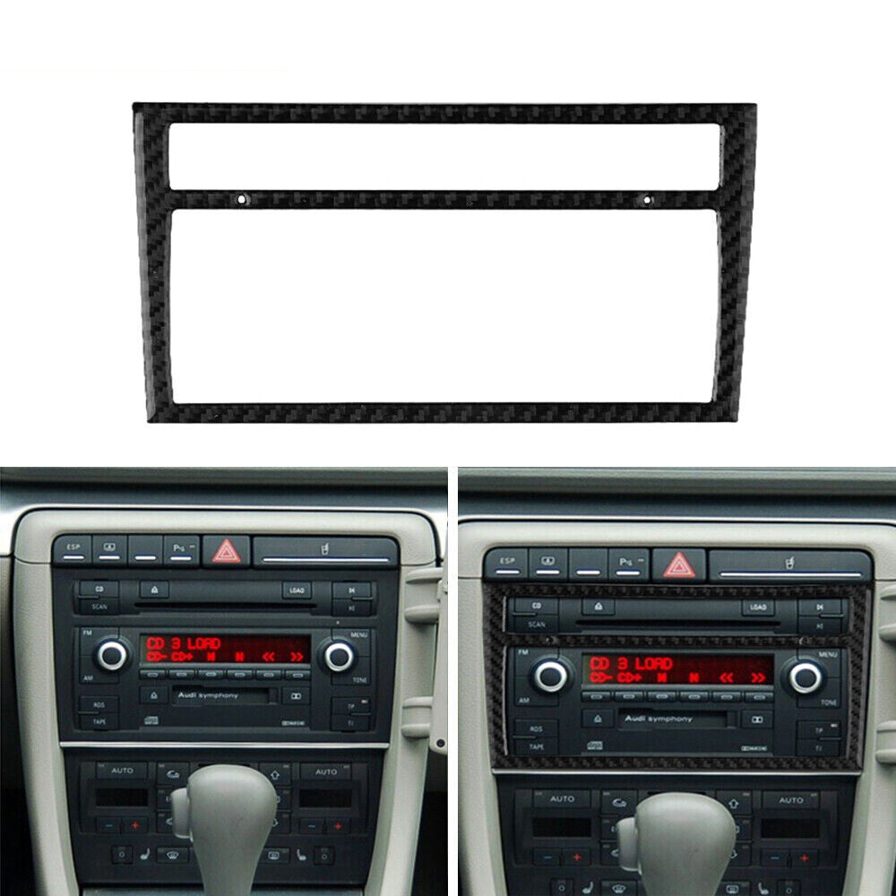 Carbon Fiber Air Conditioner Frame Panel Cover Trim for Audi for A4 S4 2005-2006